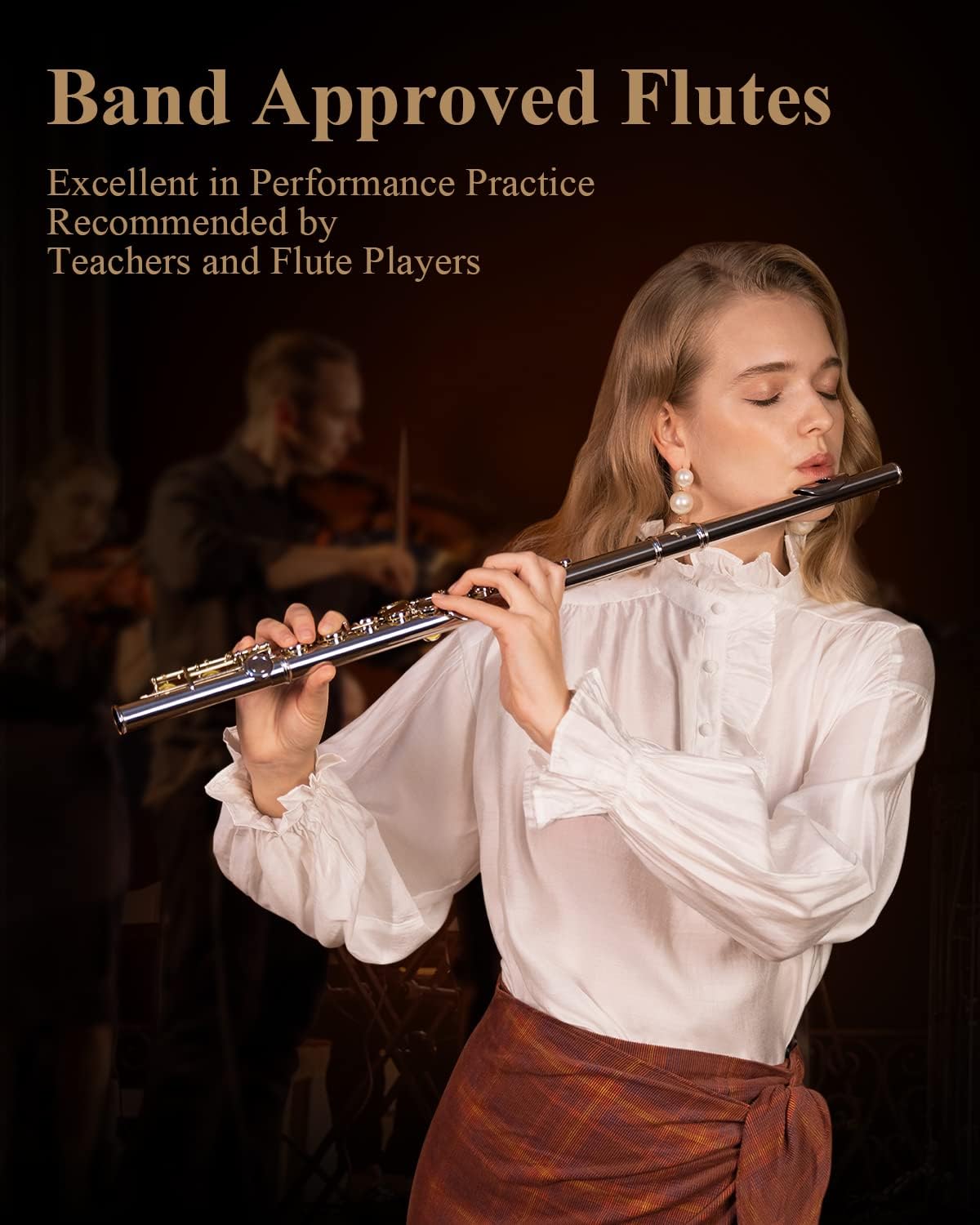 Eastar 16 Keys Open/Close Hole C Flute EFL-1 Silver Plated