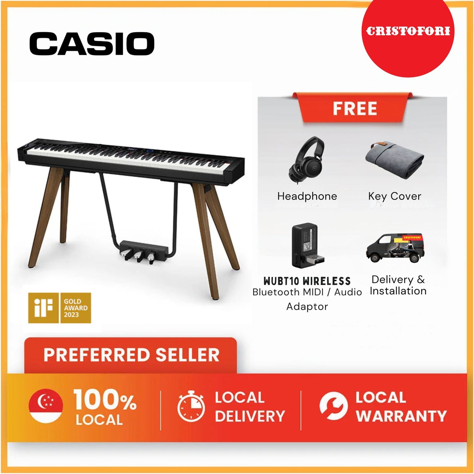 Casio Digital Piano PX-S7000 Black