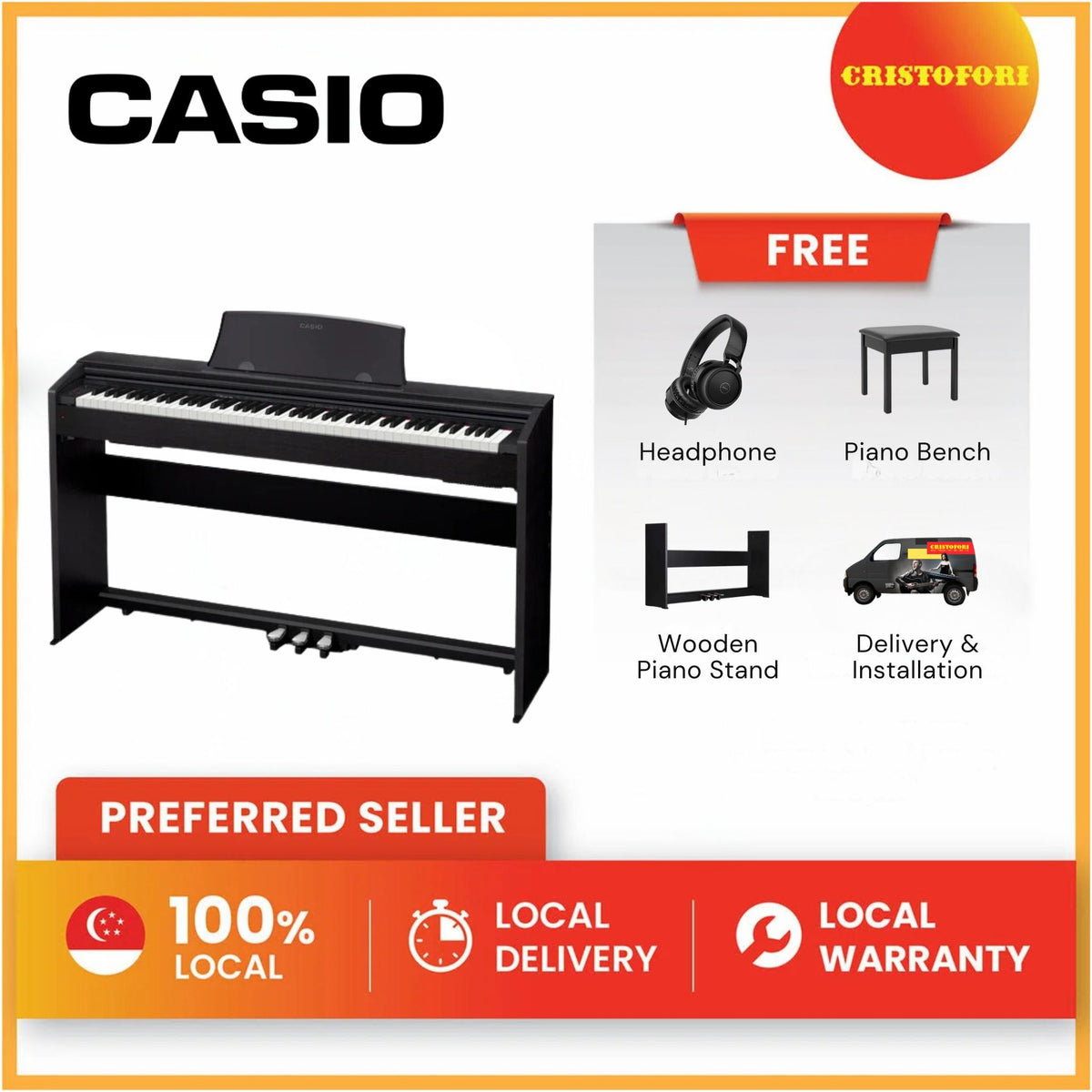 Casio Digital Piano PX-770 Black – Cristofori Music