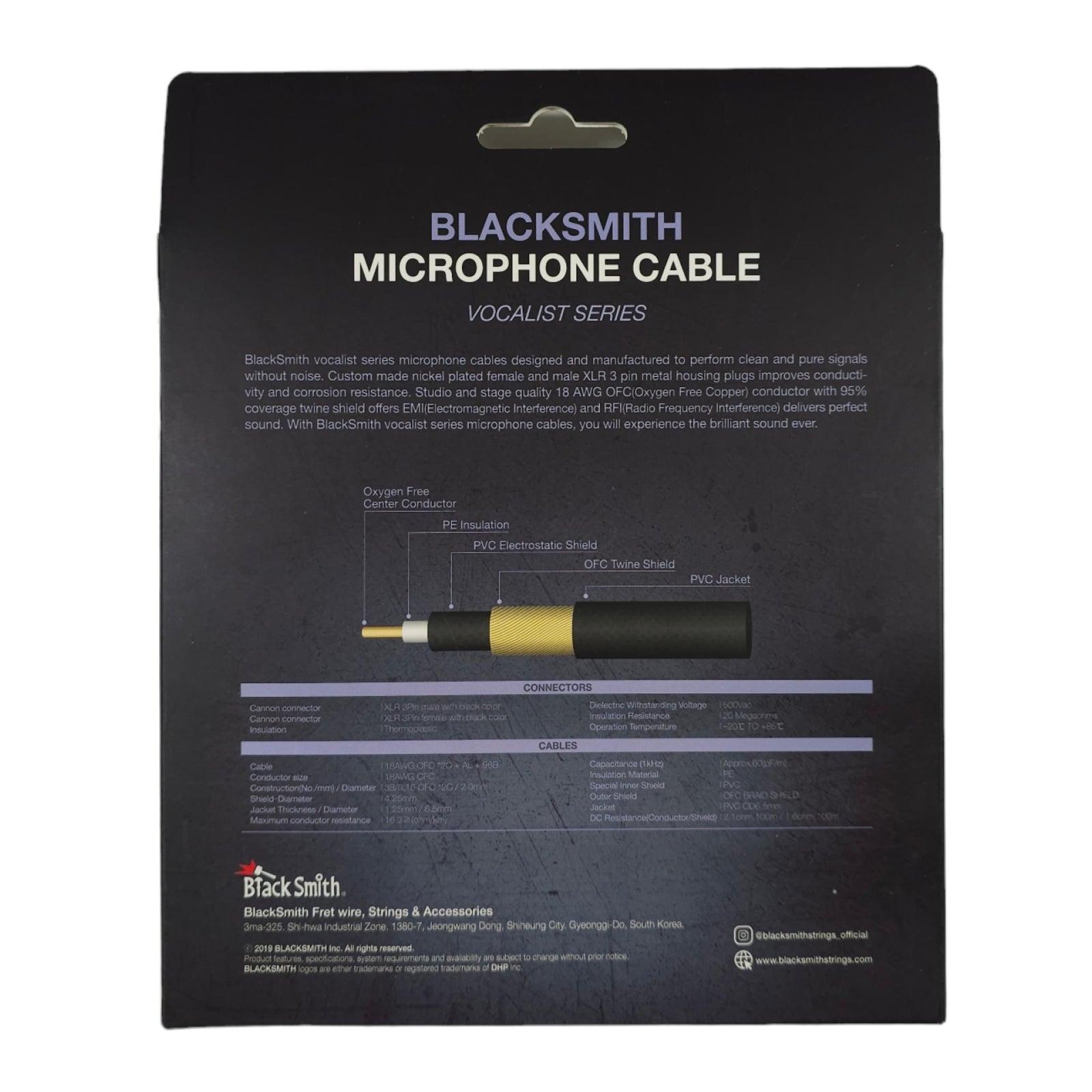 Black Smith VS-XLRFTXLRM6 Mic Cable 6M - XLR (Female) to XLR (Male)