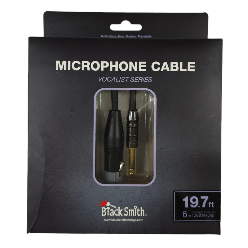 Black Smith VS-STFXLR6 Mic Cable 6M - Mono to XLR (Female)