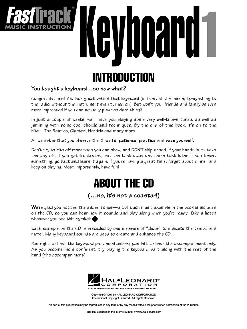 FastTrack Keyboard 1 (Electronic Kyeboard, Synthesizer or Piano)