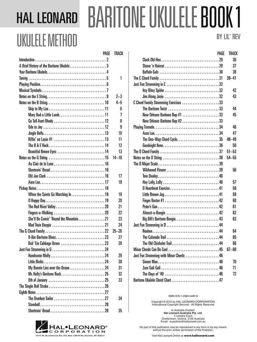 Hal Leonard Baritone Ukulele Method – Book 1