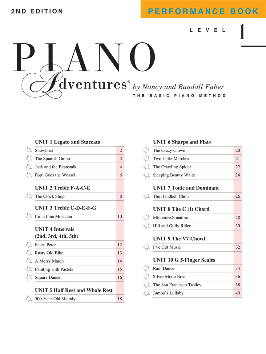 Piano Adventure - Level 1 - Performance Bk