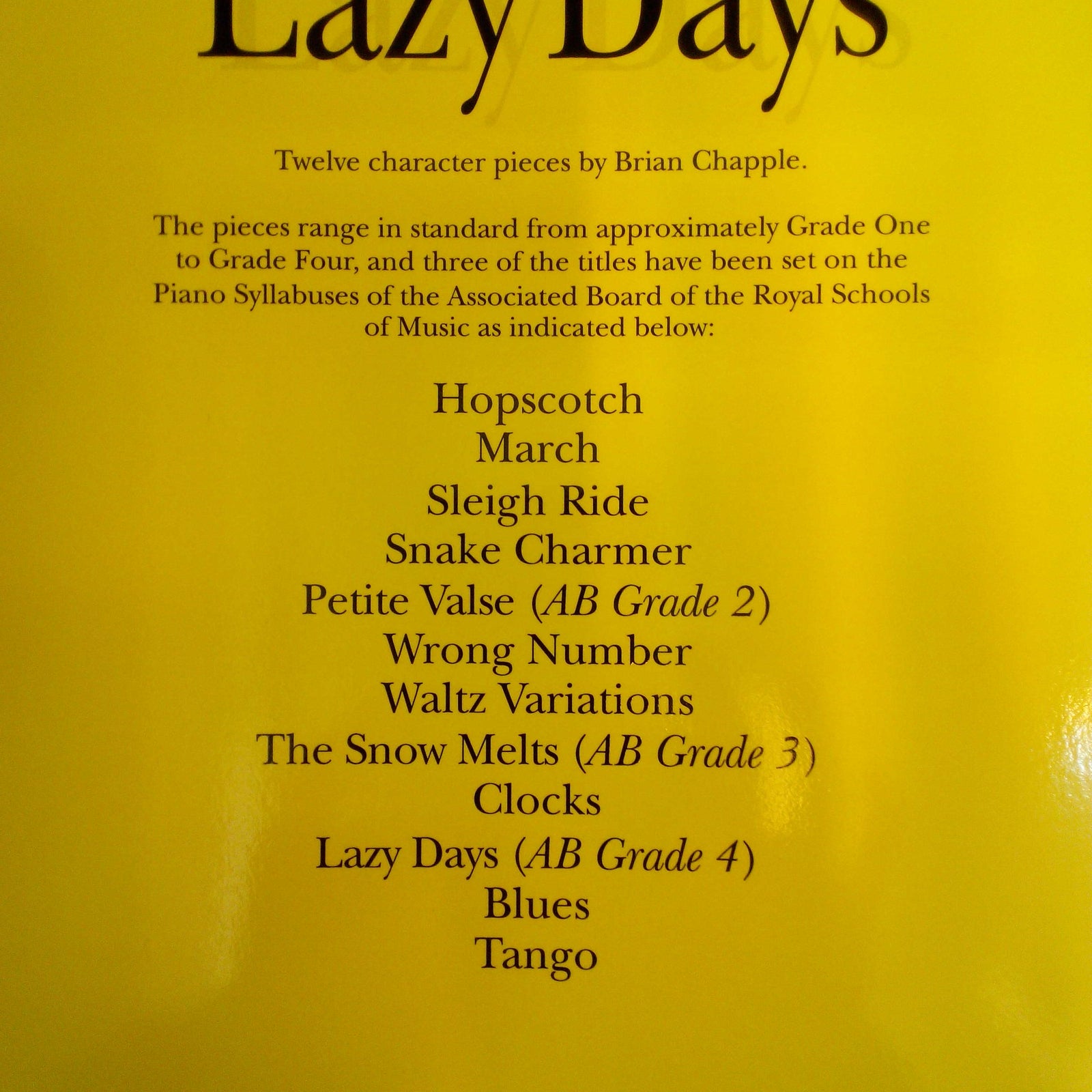 MSL Chapple Lazy Days 12 Pieces PF Bk