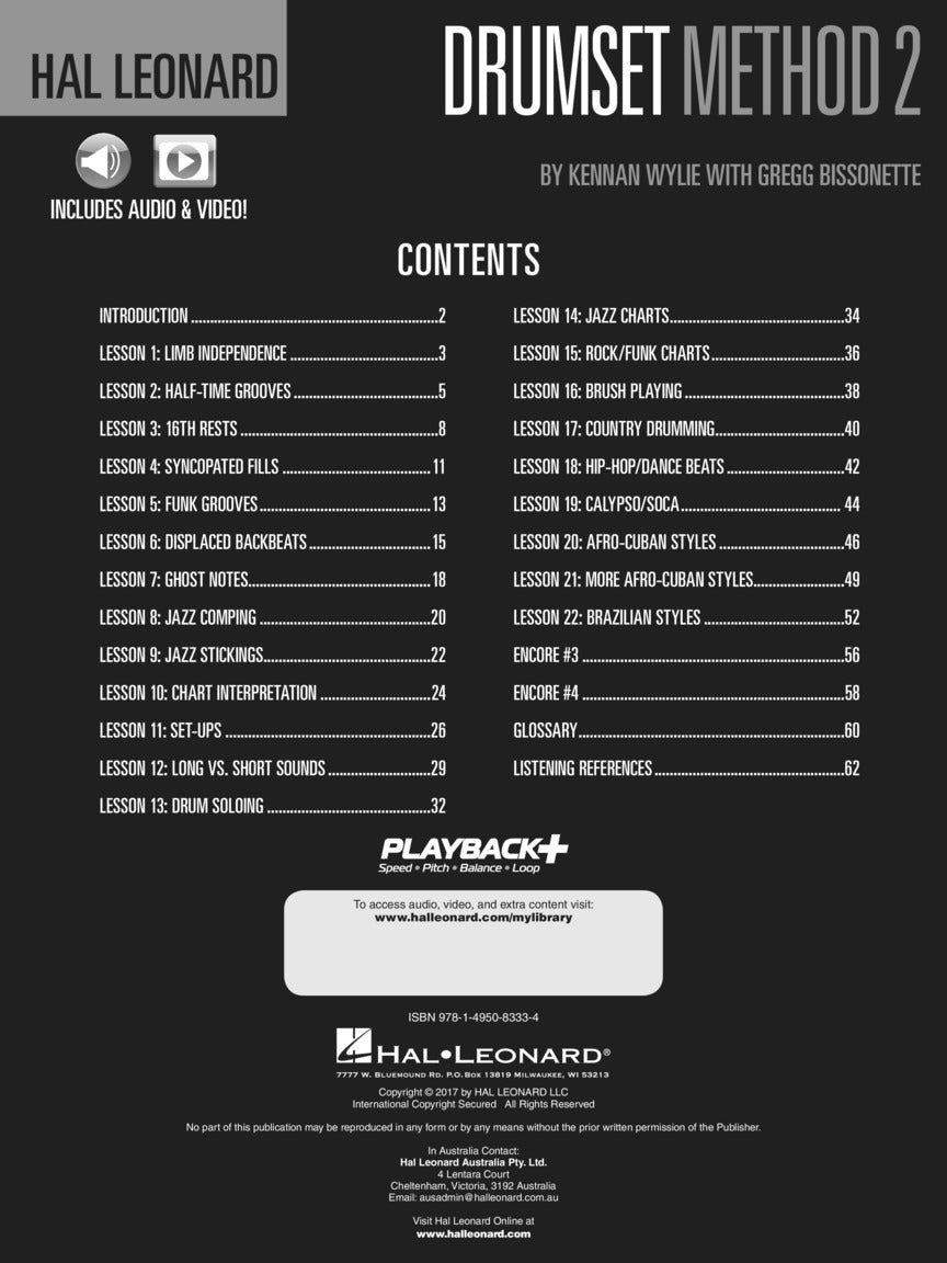 Hal Leonard - Drumset Method Bk 2