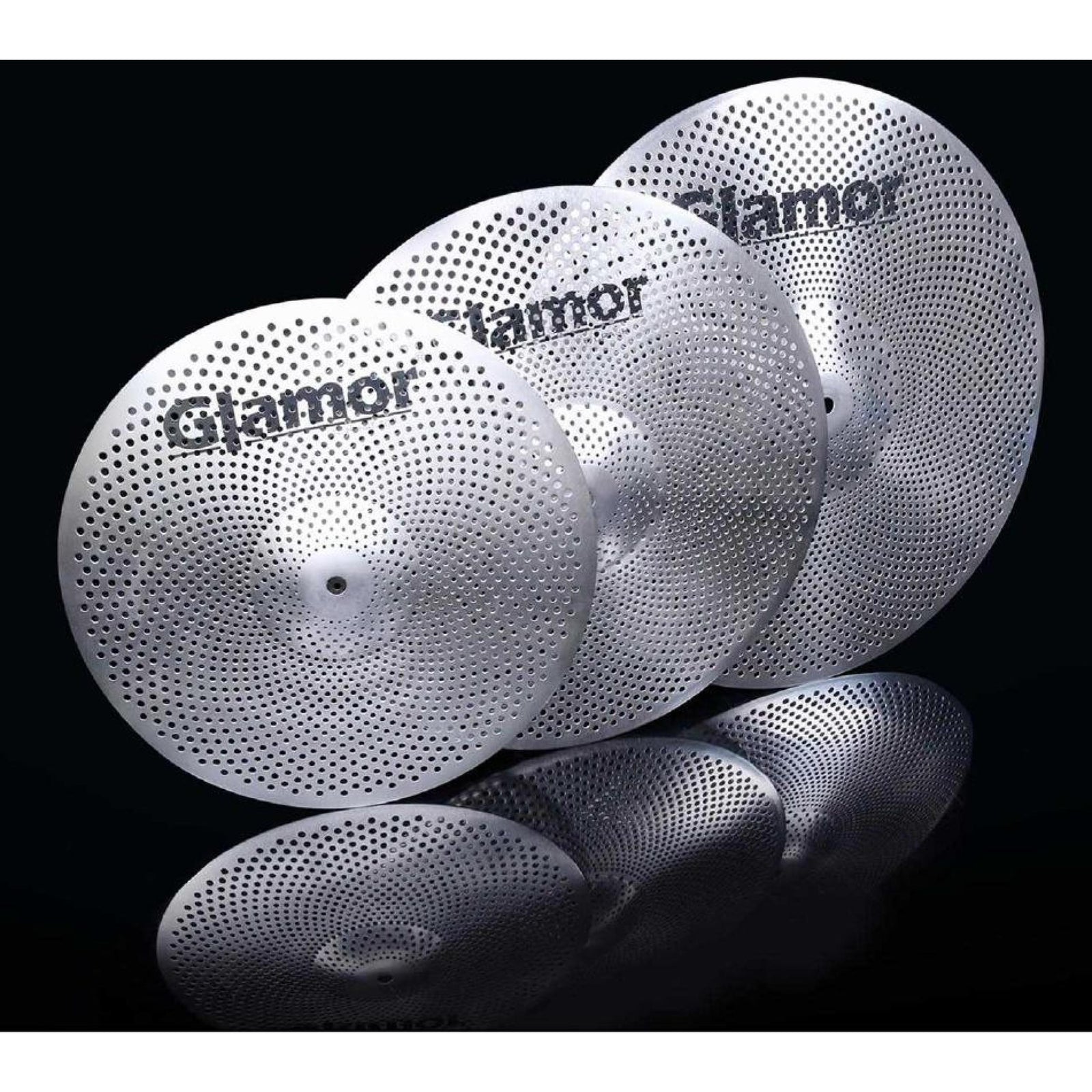 Glamor Silent Cymbal Set - 14" Hi-hat, 16" Crash, 20" Ride