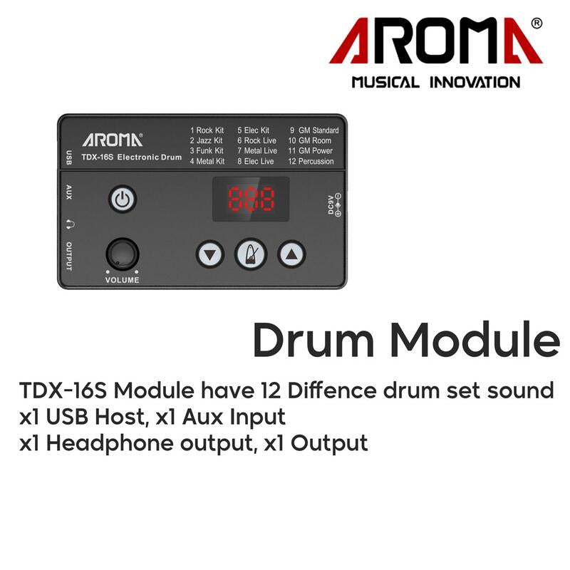 アロマ電子ドラム AROMA こころよき TDX-16 エレクトロニックドラムキット