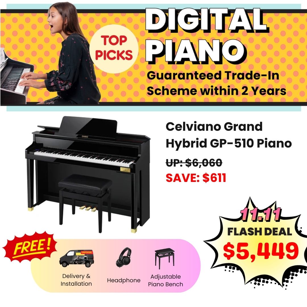 CASIO Celviano Grand Hybrid Piano - GP510 BP