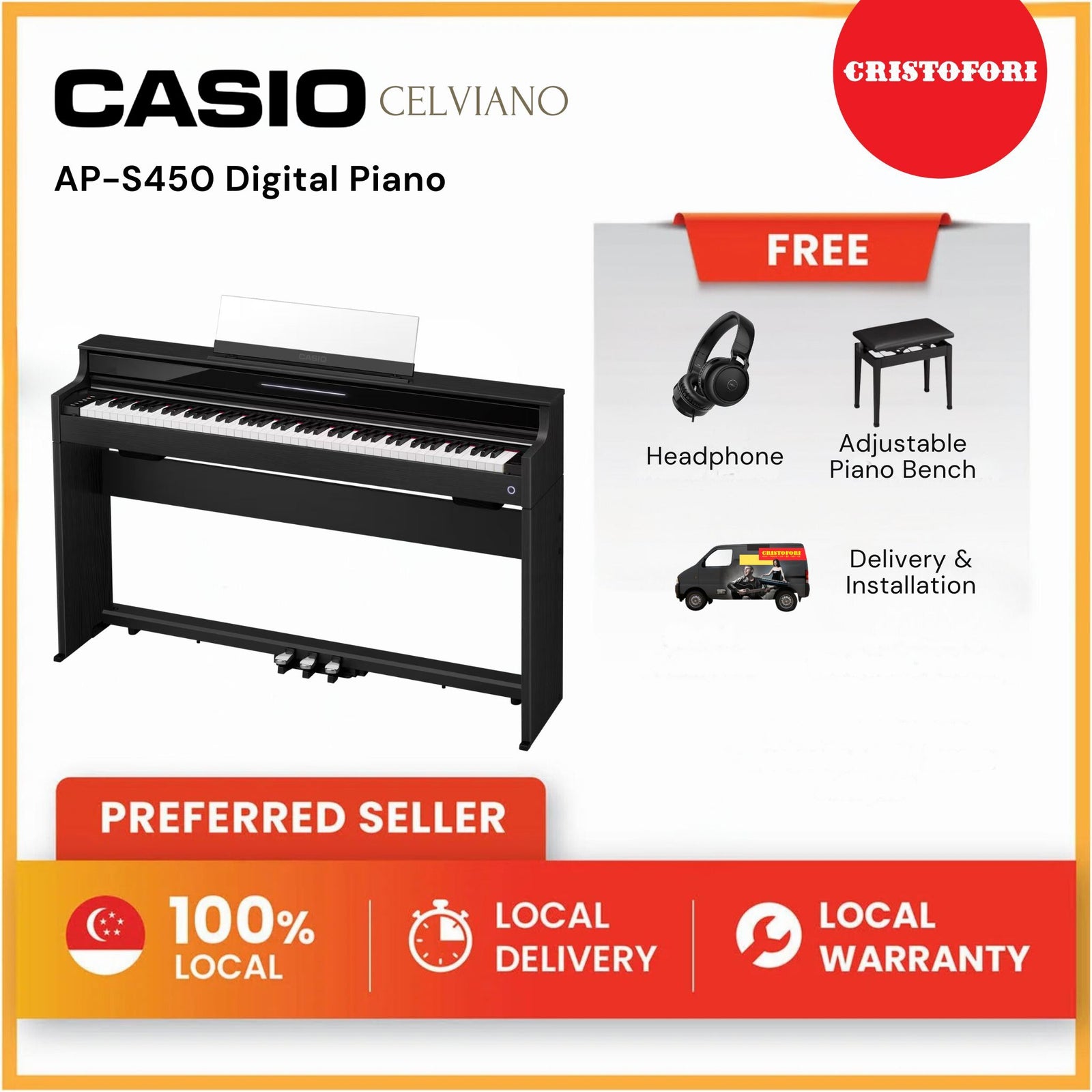 Casio Celviano AP-S450 Black Digital Piano