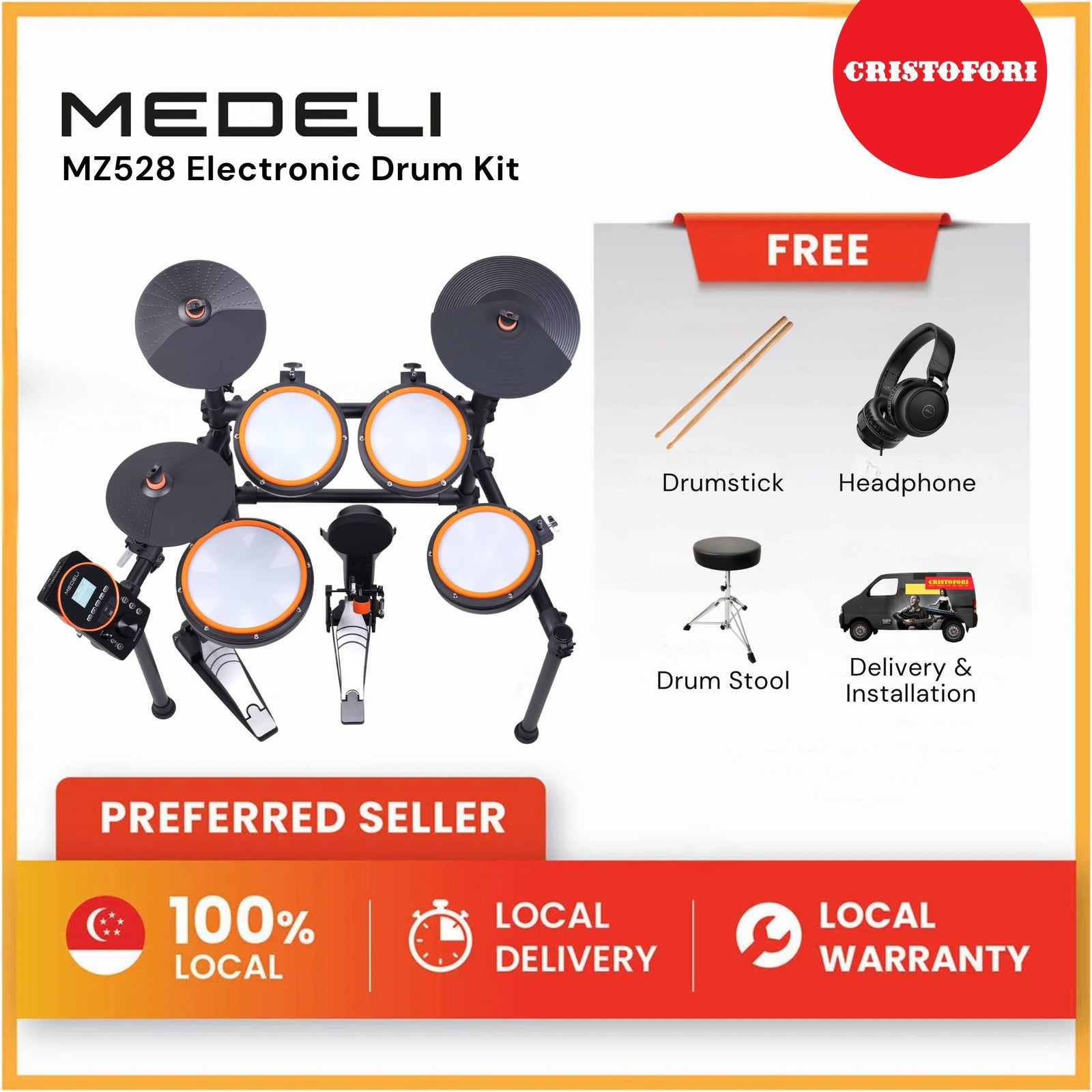 MEDELI MZ528 Electronic Drum Kit