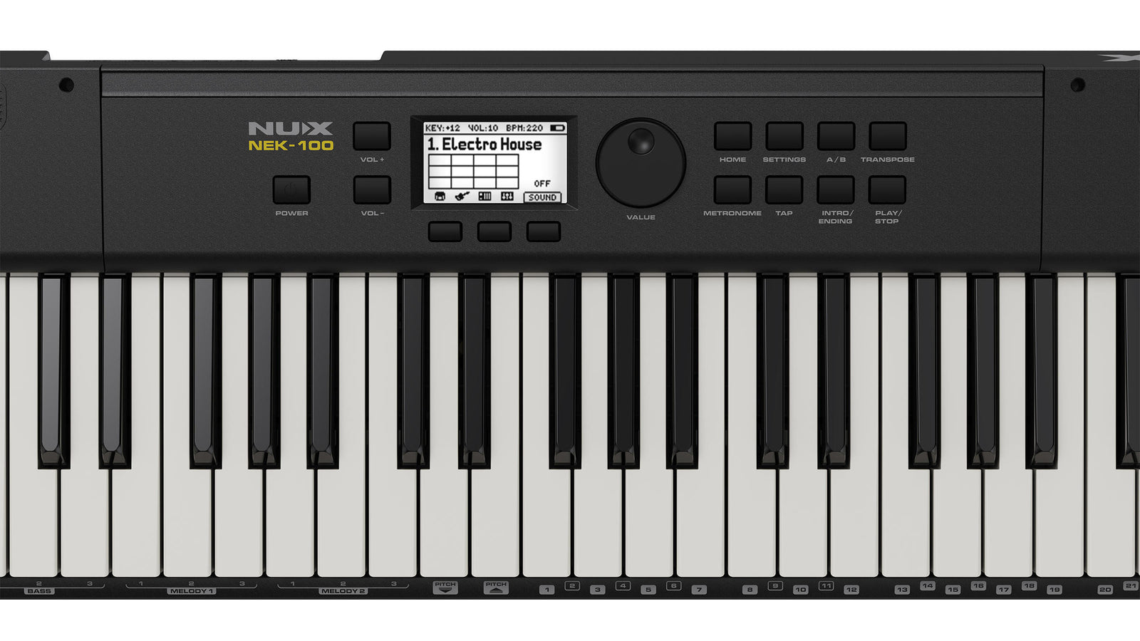 NUX NEK-100 61 keys Rechargeable Keyboard