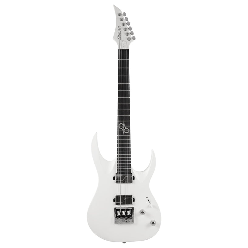 Solar A1.6 Vinter Electric Guitar - White with Telecaster shape, Fishman Pickup