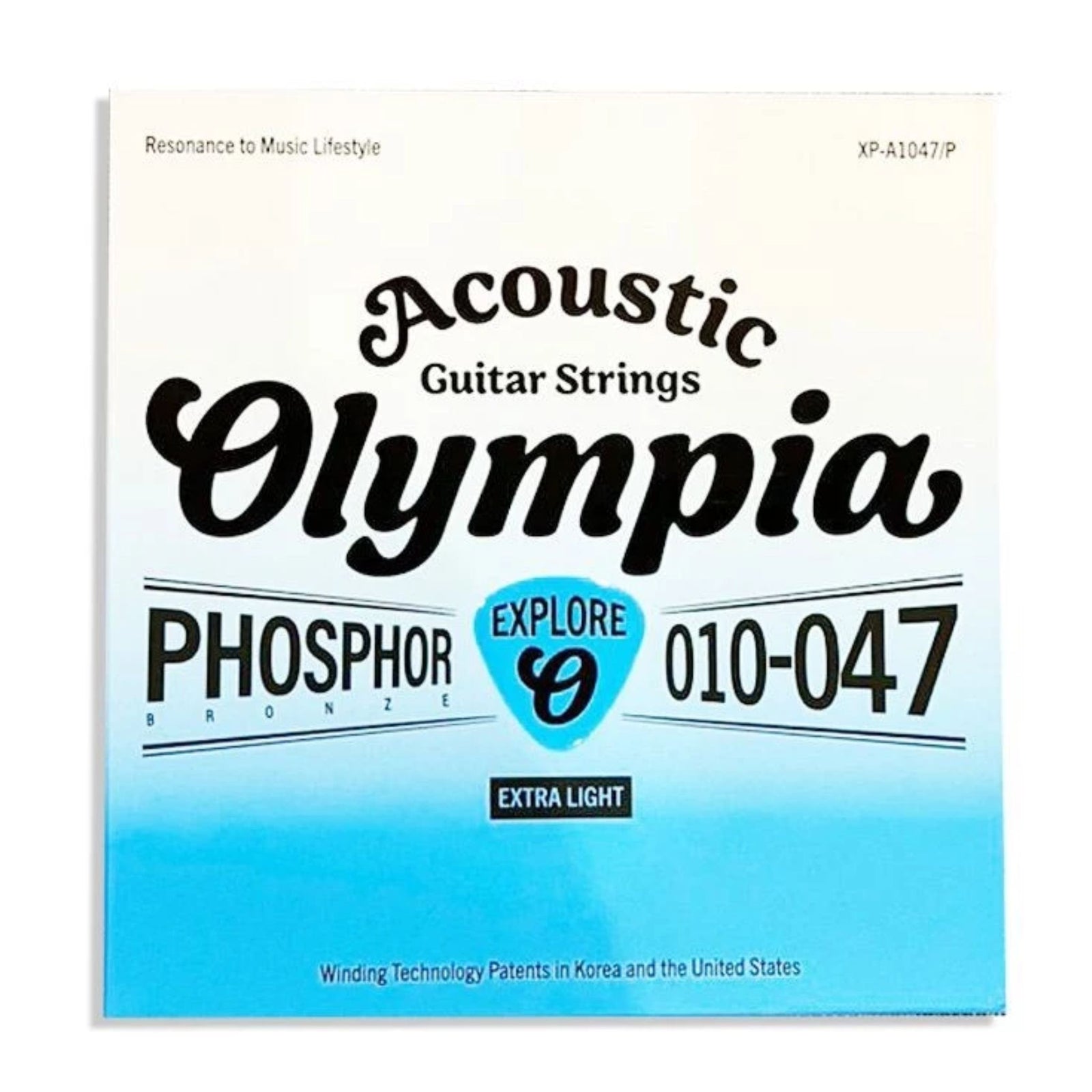 Olympia XP-A1047/P Acoustic Guitar String Phosphor Bronze 010-047 (Explore Series)