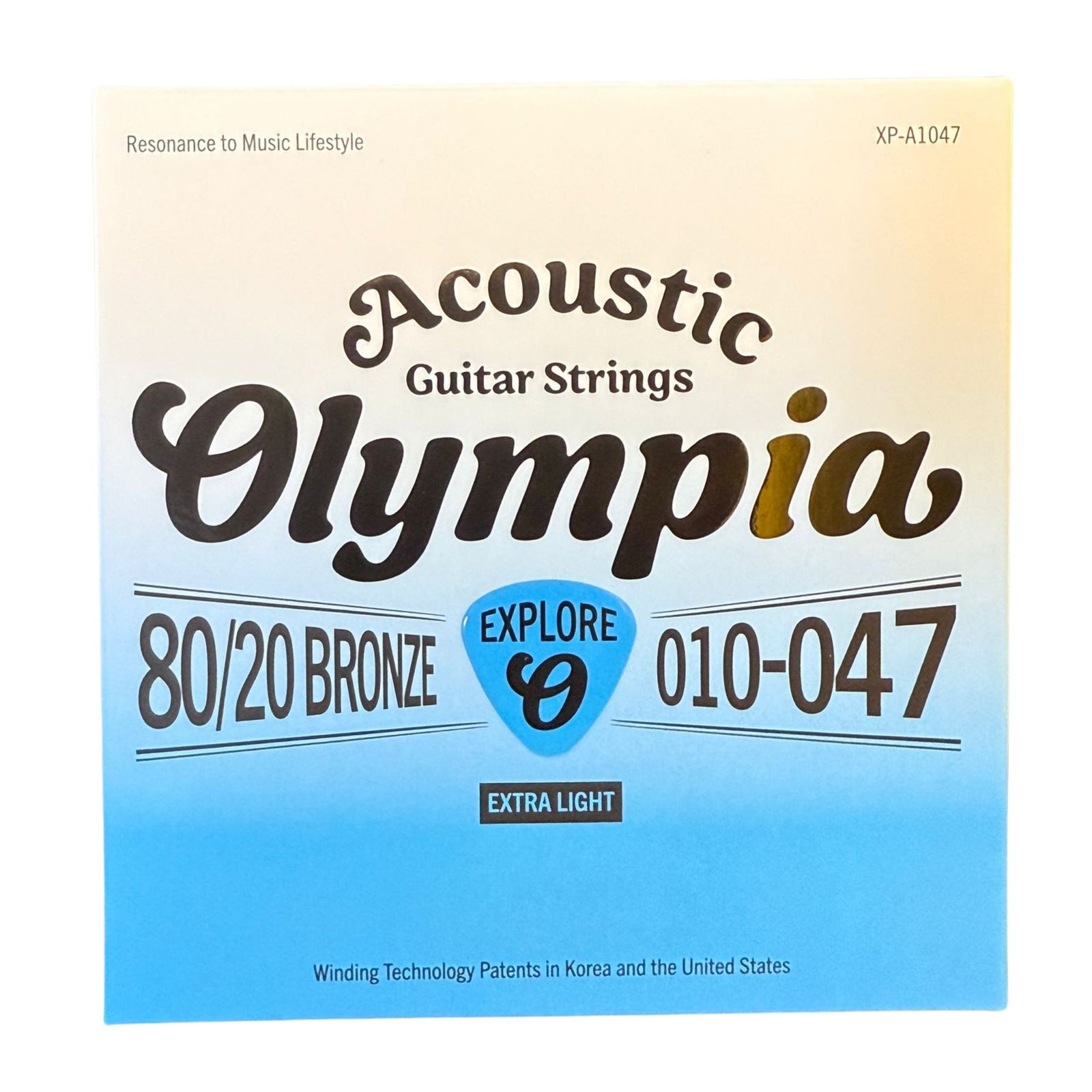 Olympia XP-A1047 Acoustic Guitar String 80/20 Bronze 010-047 (Explore Series)