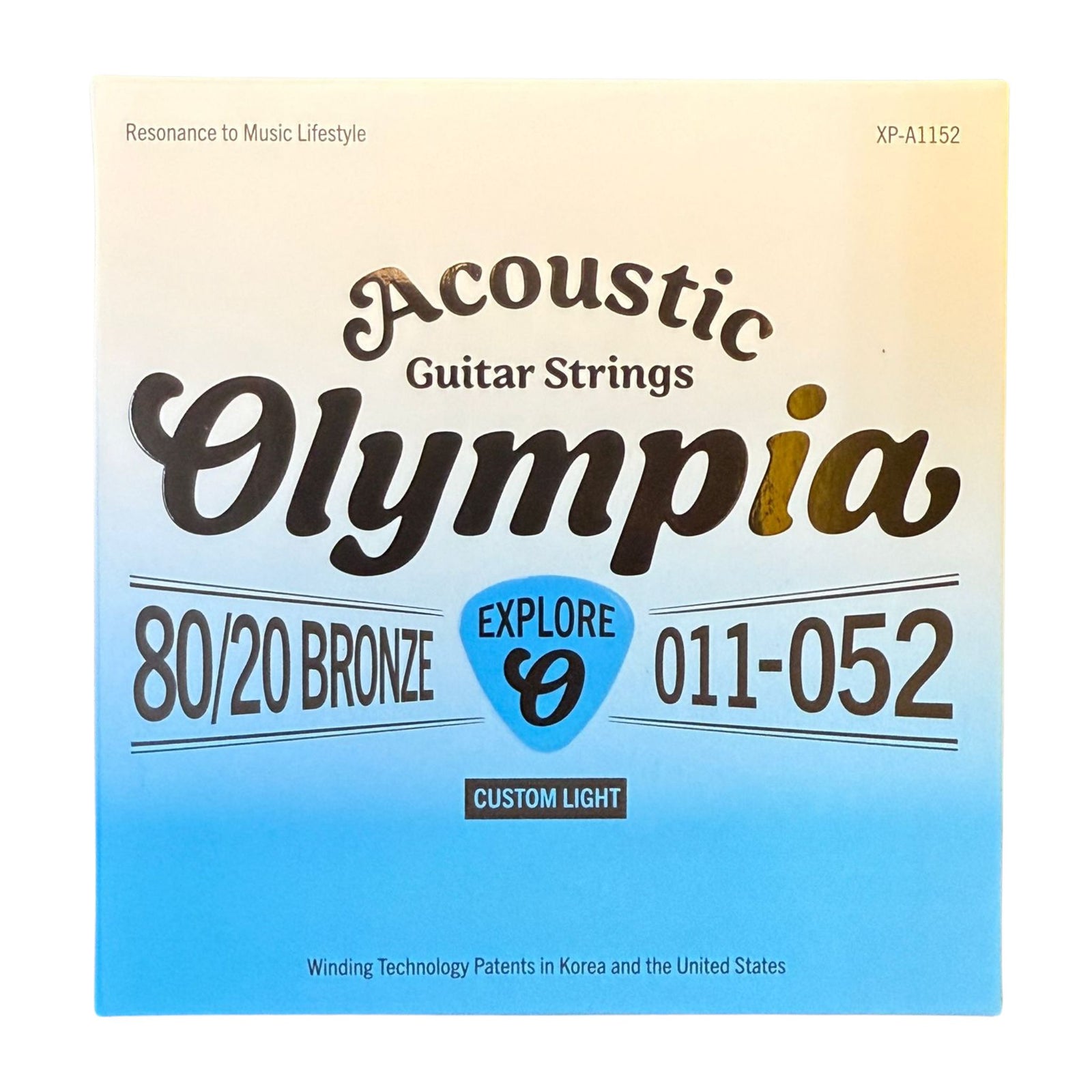 Olympia XP-A1152 Acoustic Guitar String 80/20 Bronze 011-052 (Explore Series)