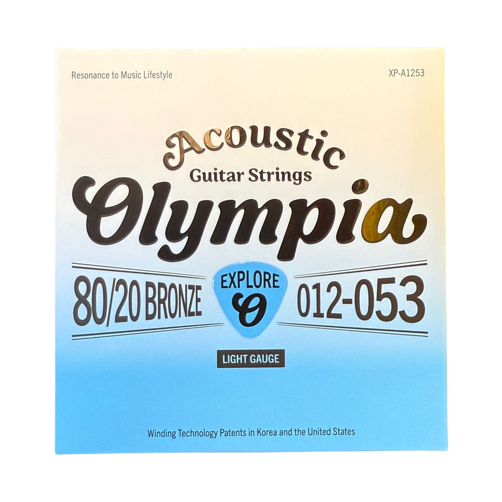 Olympia XP-A1253 Acoustic Guitar String 80/20 Bronze 012-053 (Explore Series)