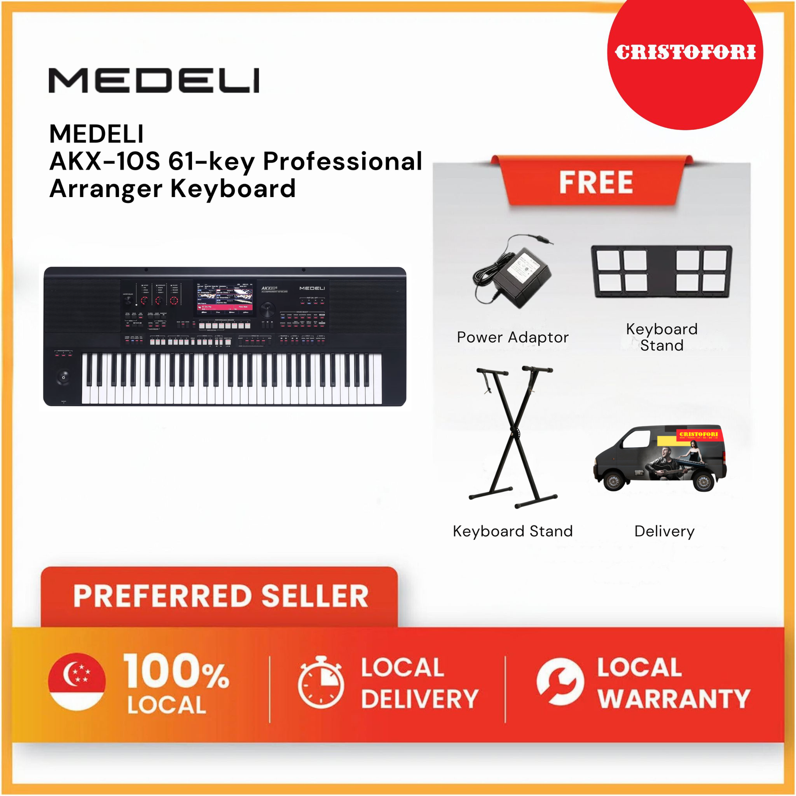 MEDELI AKX10S Professional Arranger Keyboard