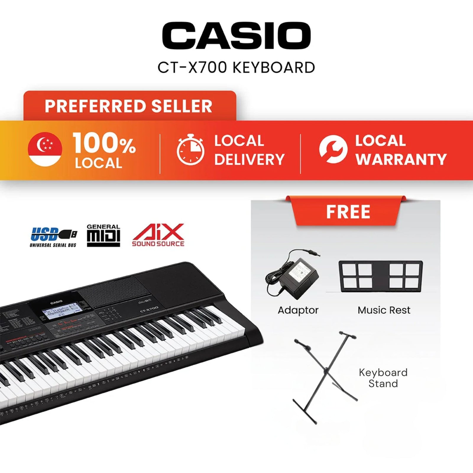 Casio CT-X700 keyboard – Cristofori Music