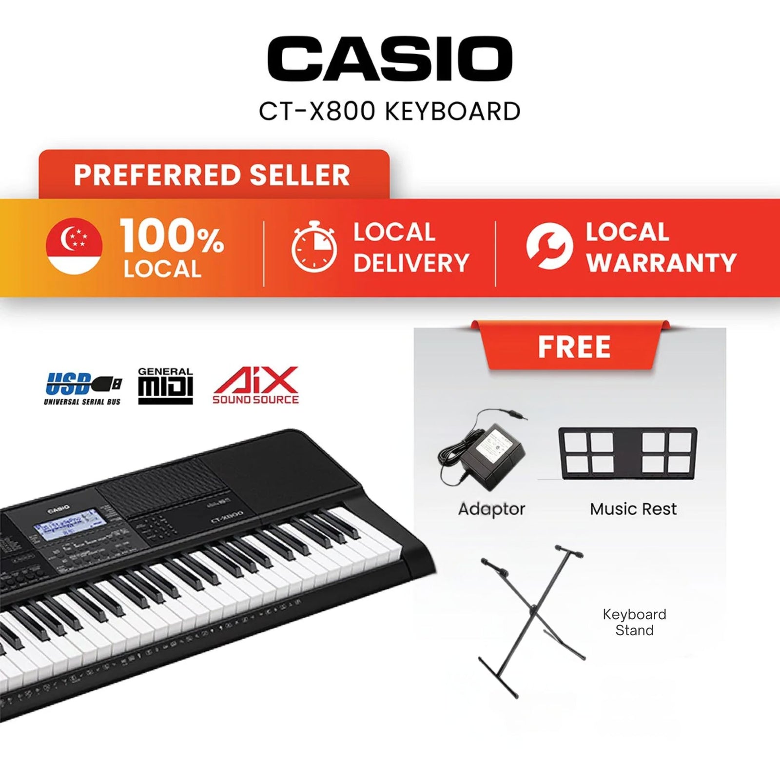 Casio CT-X800 keyboard