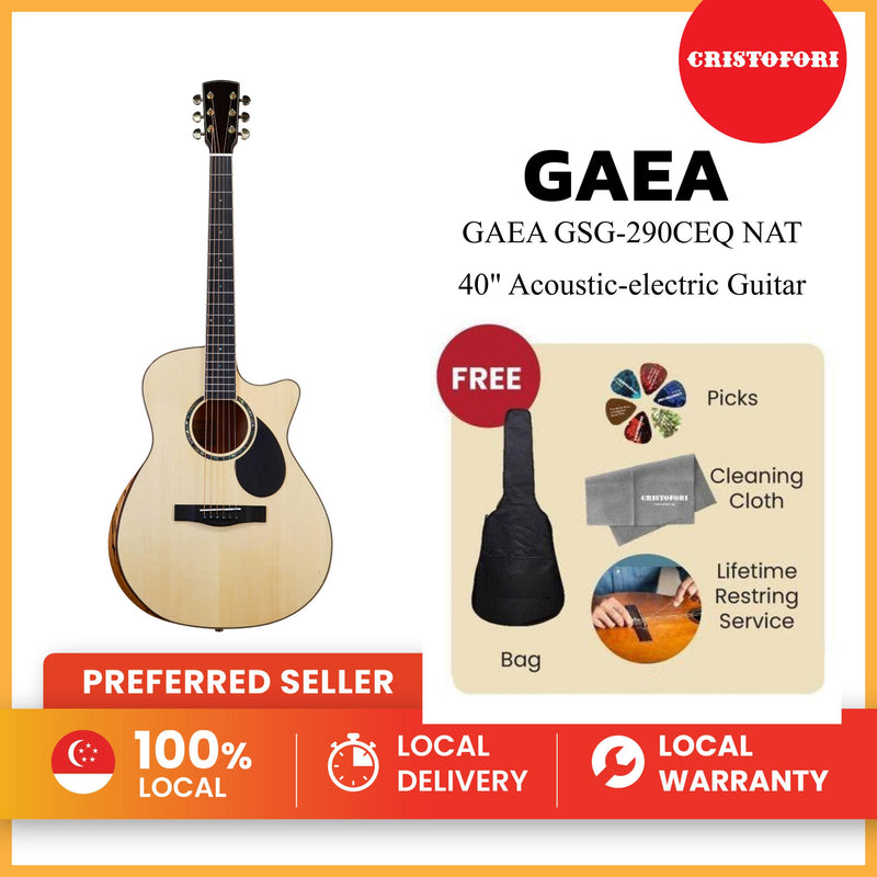 GAEA GSG-290CEQ NAT 40" Acoustic-electric Guitar