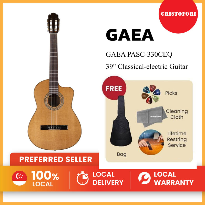 GAEA PASC-330CEQ 39" Classical-electric Guitar