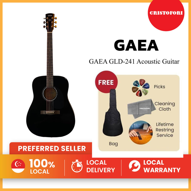 GAEA GLD-241 BK 41" Acoustic Guitar