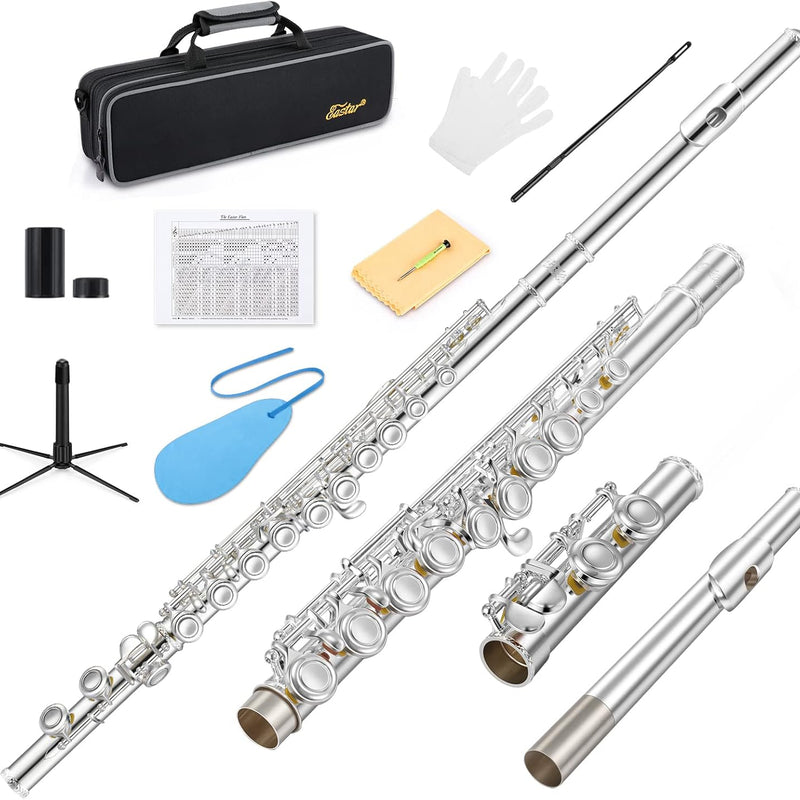 Eastar 16 Keys Open/Close Hole C Flute EFL-1 Silver Plated