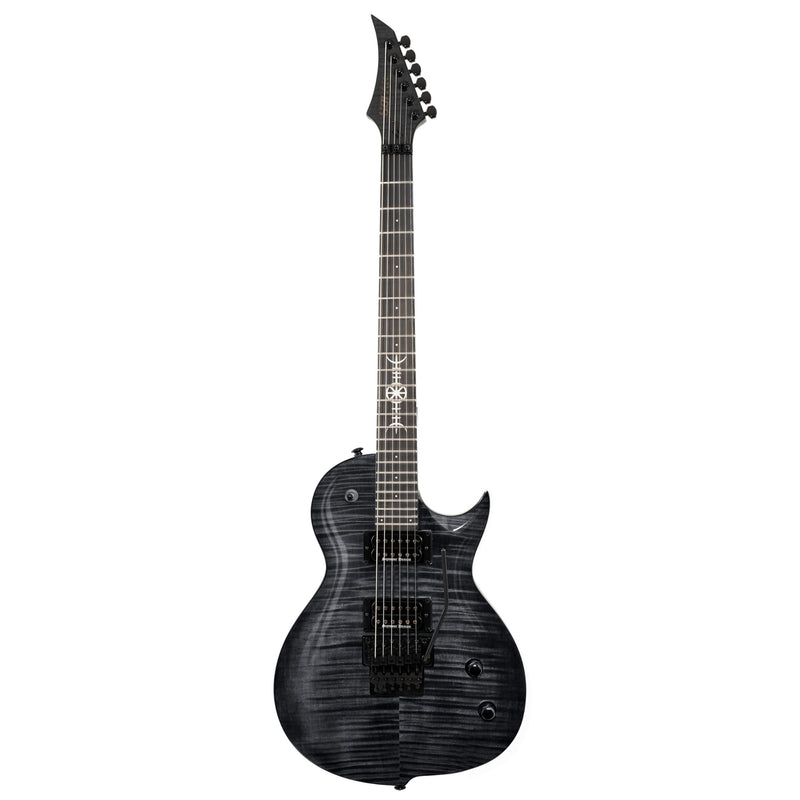 Solar GC1.6FR Killertone - Flame black gloss with floyd rose