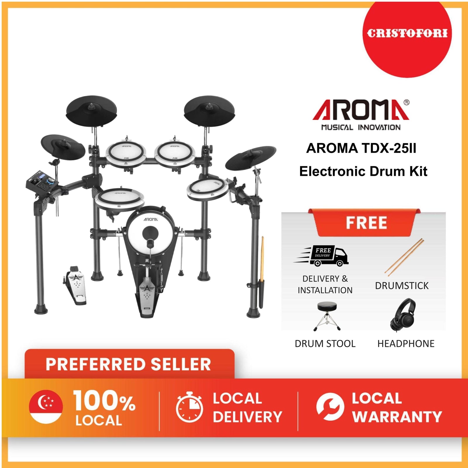 AROMA TDX-25II Electronic Drum Kit