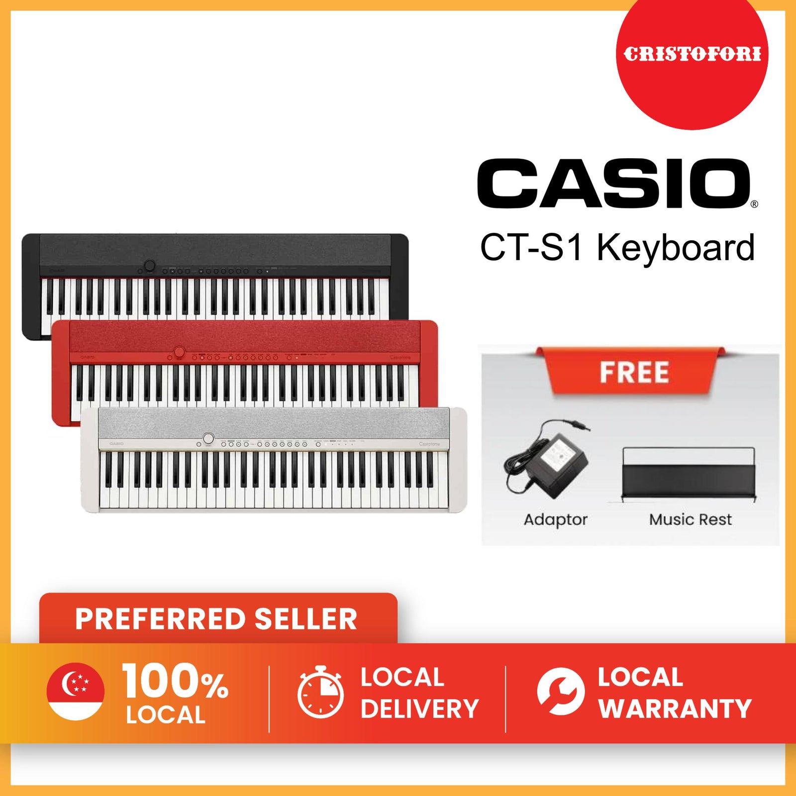 Casio CT-S1 (White) Keyboard