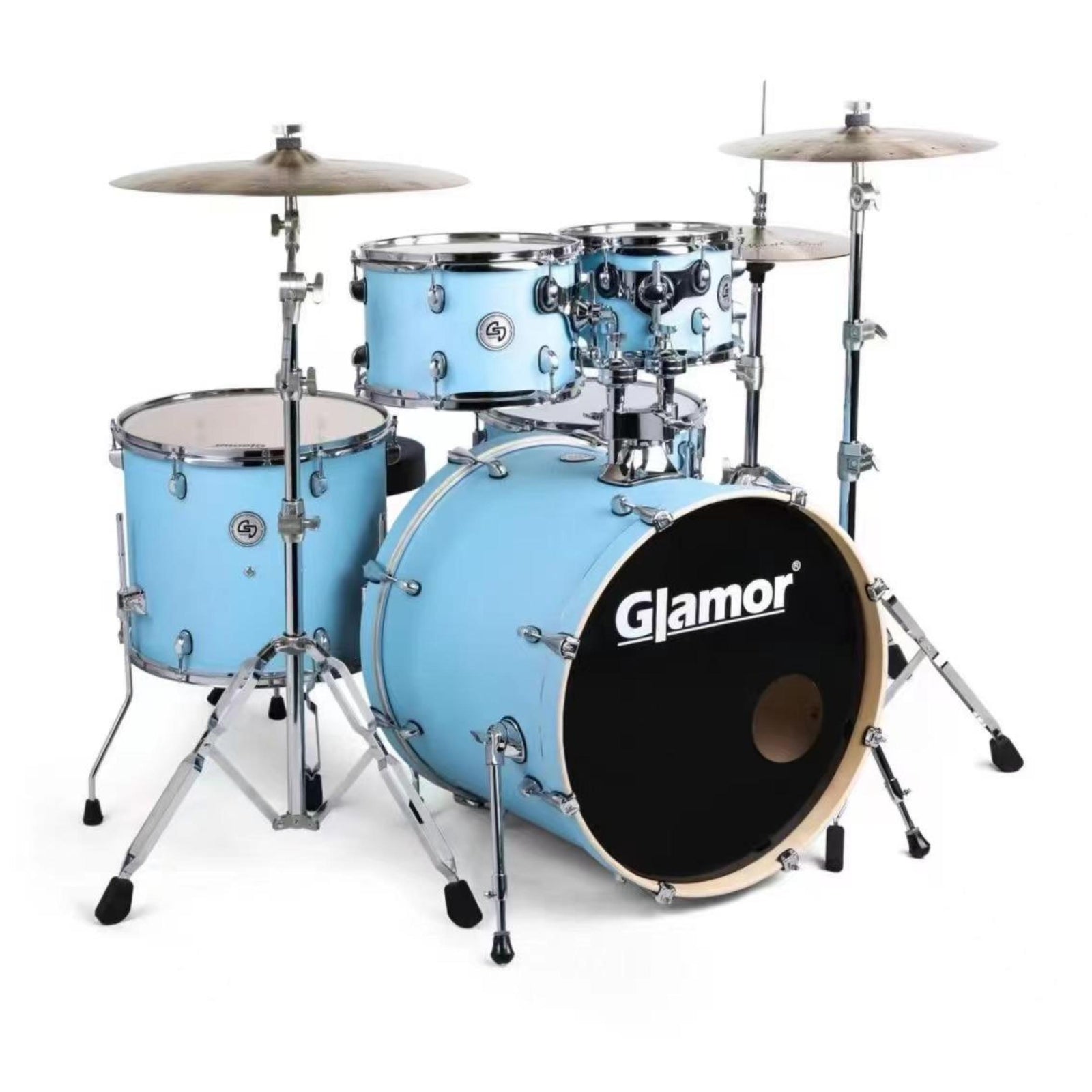 Glamor K1 Knight Series 5-piece Acoustic Drum Set - Lake Blue