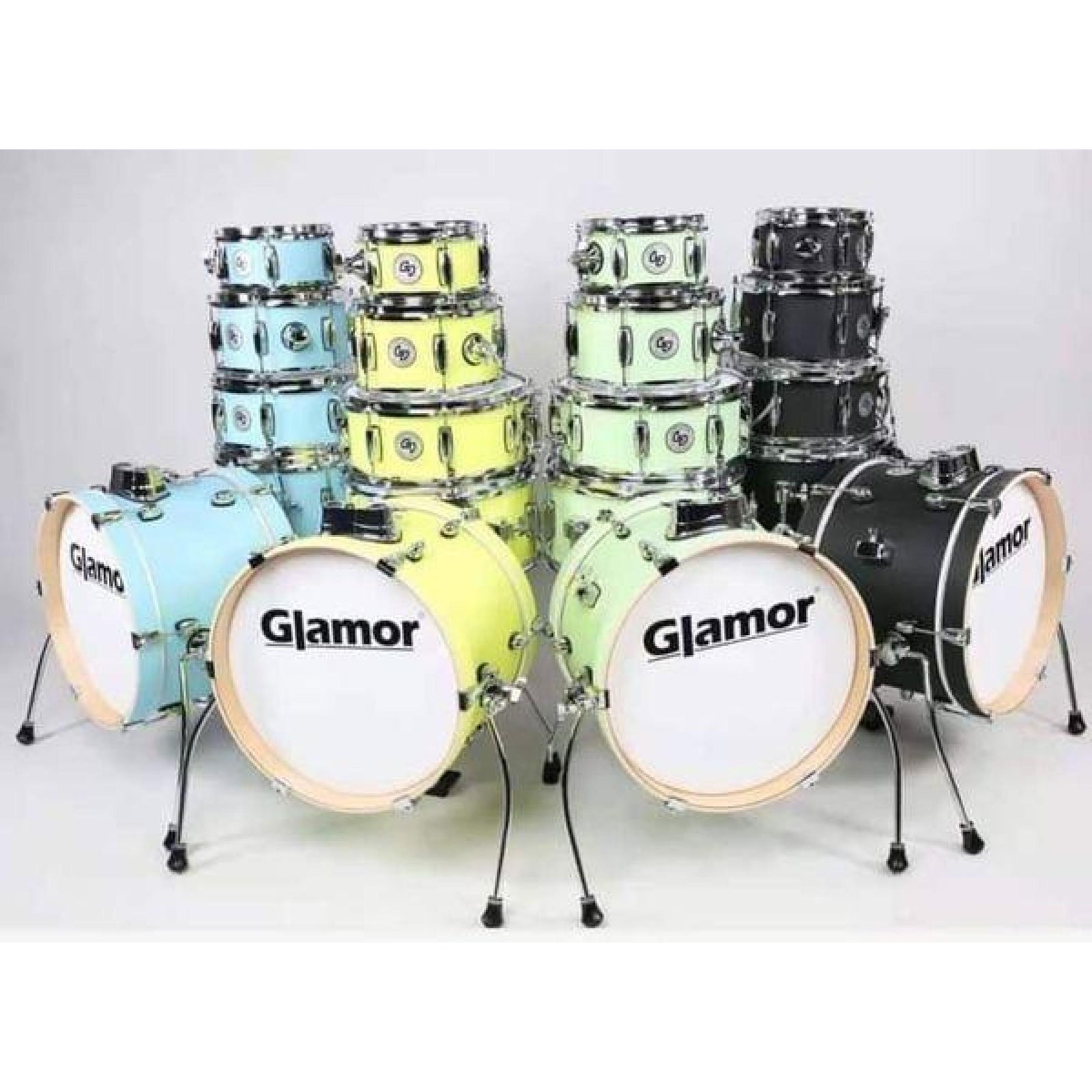 Glamor SMART 5-piece Acoustic Mini Drum Set - Lemon Yellow