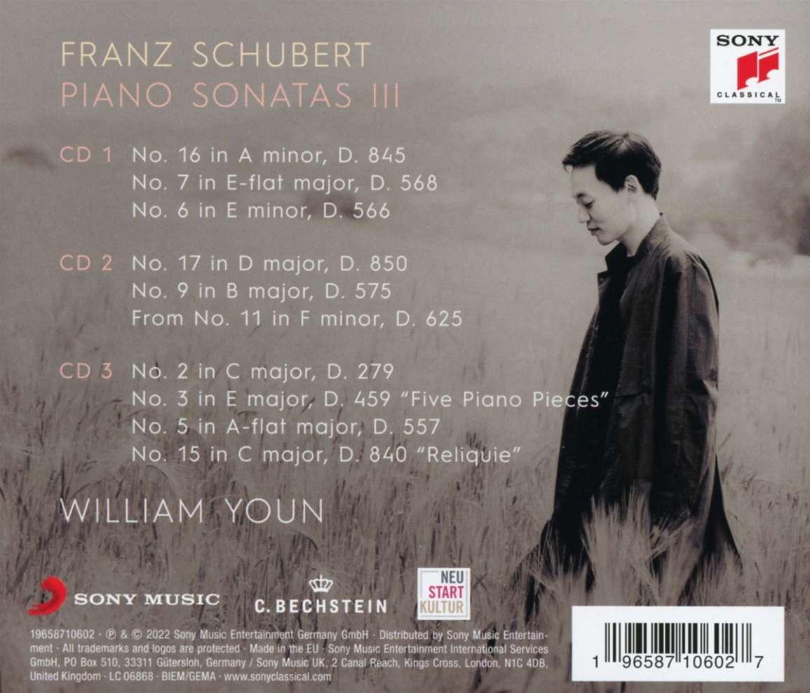 William Youn CD Album- Schubert Piano Sonata III