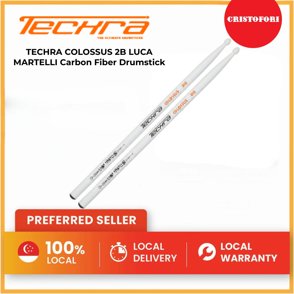 TECHRA COLOSSUS 2B LUCA MARTELLI Carbon Fiber Drumstick