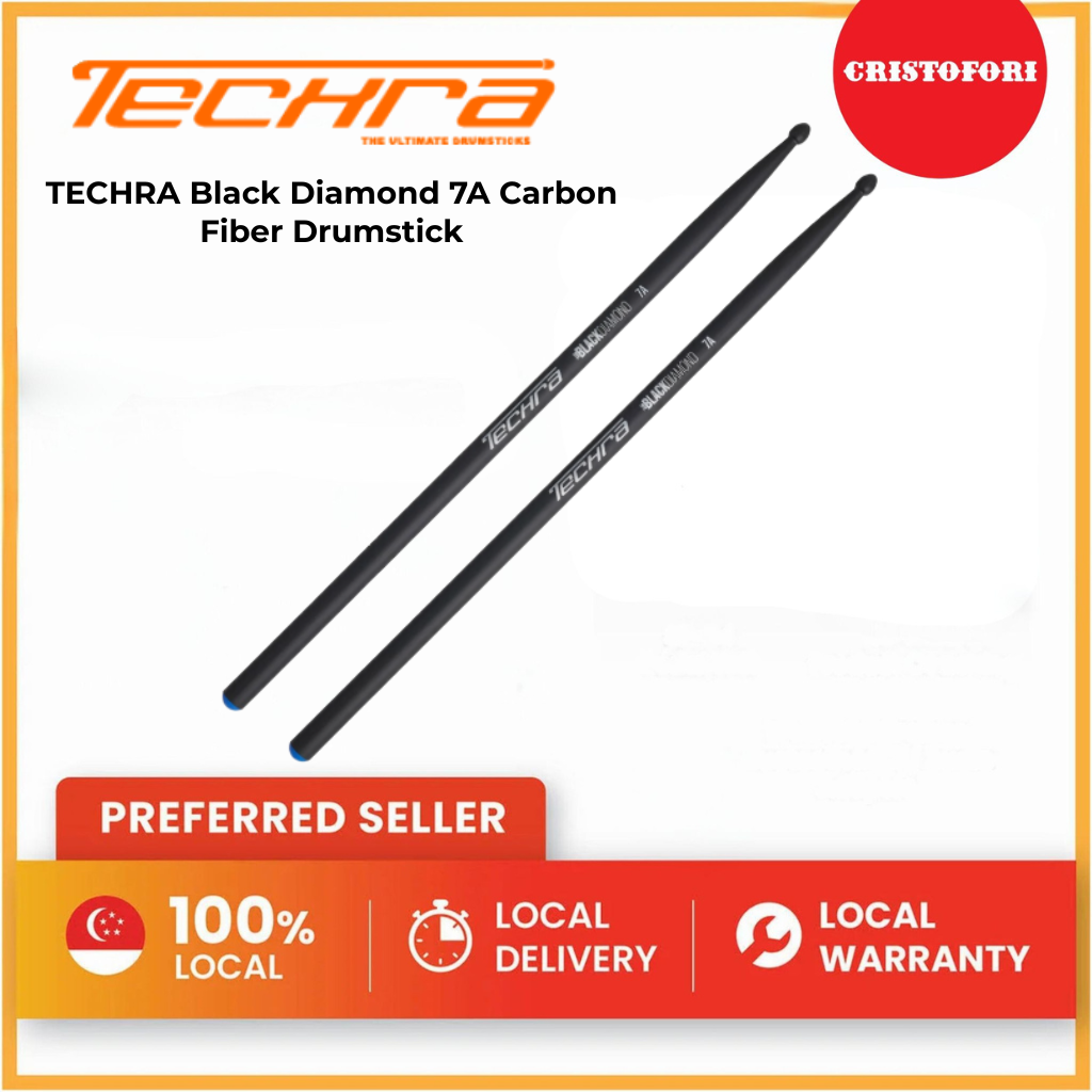 TECHRA Black Diamond 7A Carbon Fiber Drumstick