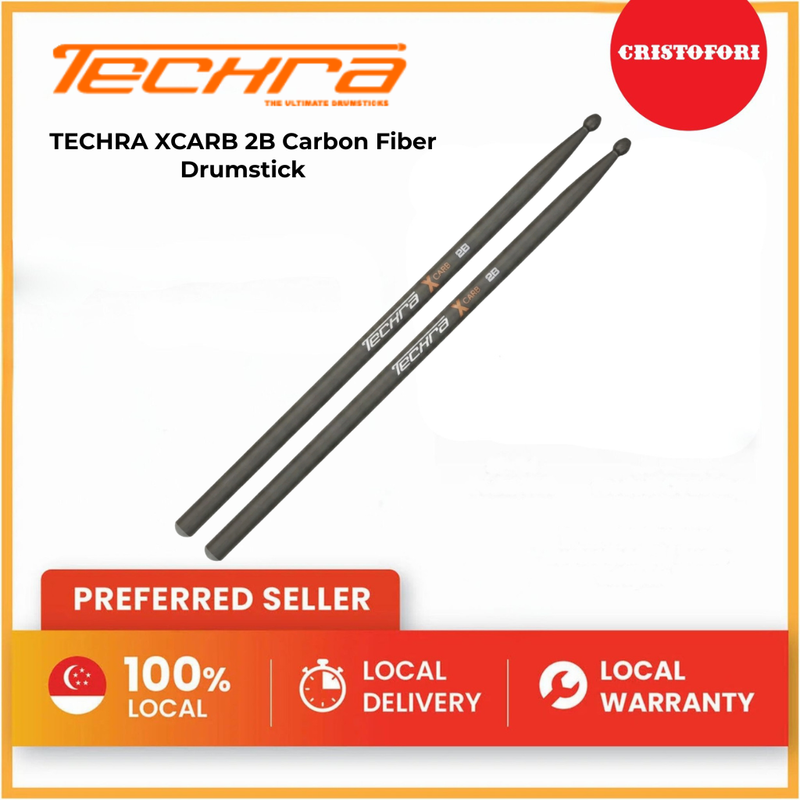 TECHRA XCARB 2B Carbon Fiber Drumstick
