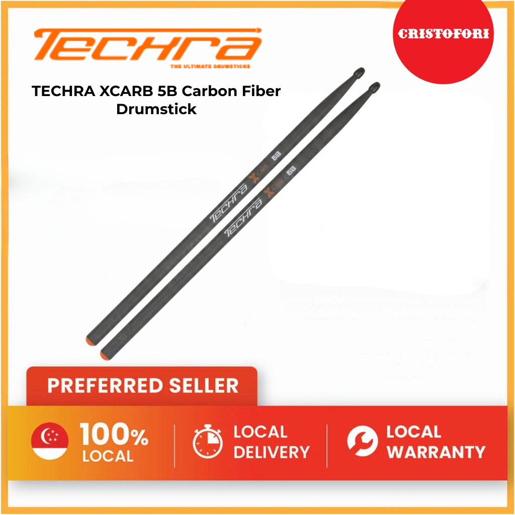 TECHRA XCARB 5B Carbon Fiber Drumstick