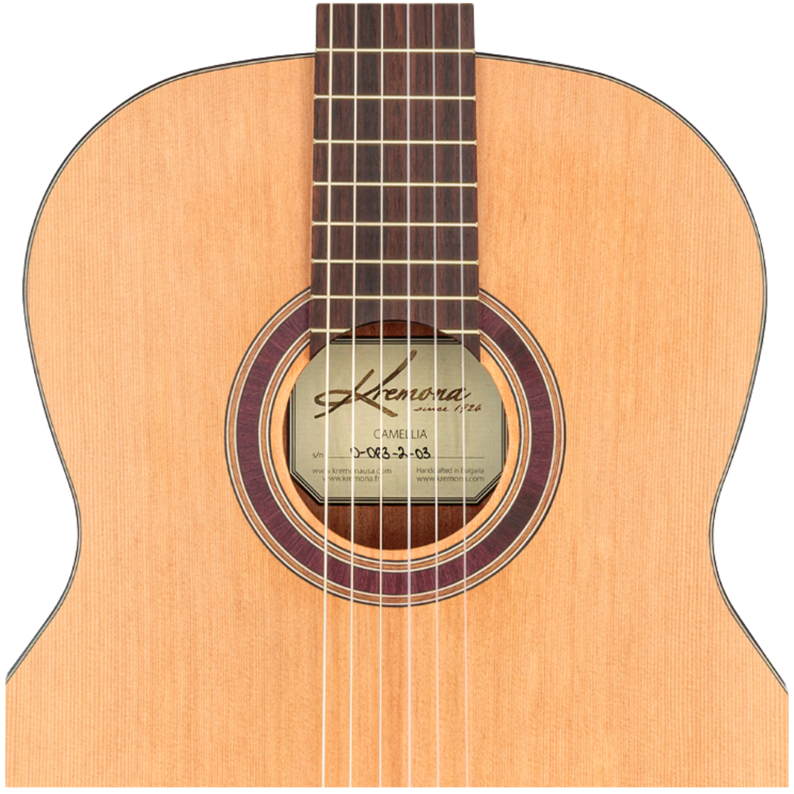 Kremona Camellia Classical Guitar - Solid Cedar Top Sapele Side/Back