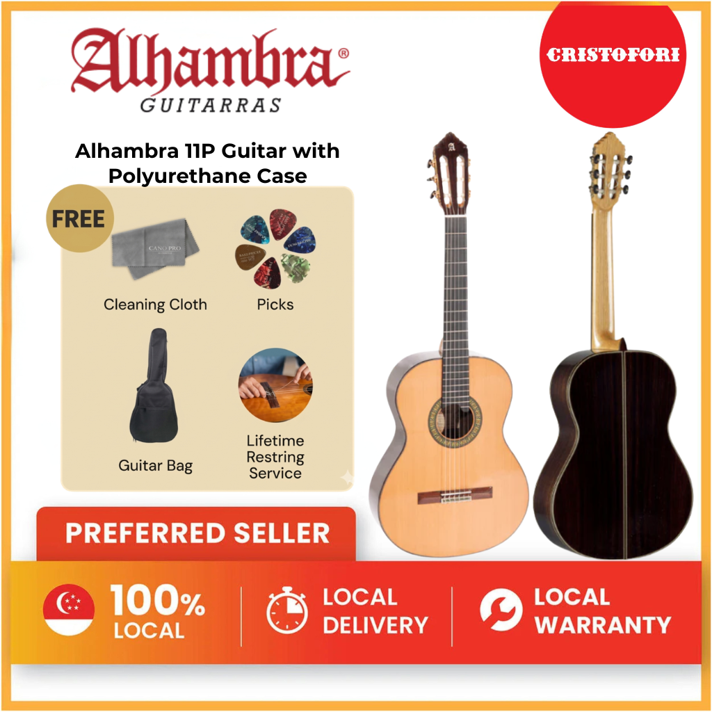 Alhambra 11P Guitar with Polyurethane Case