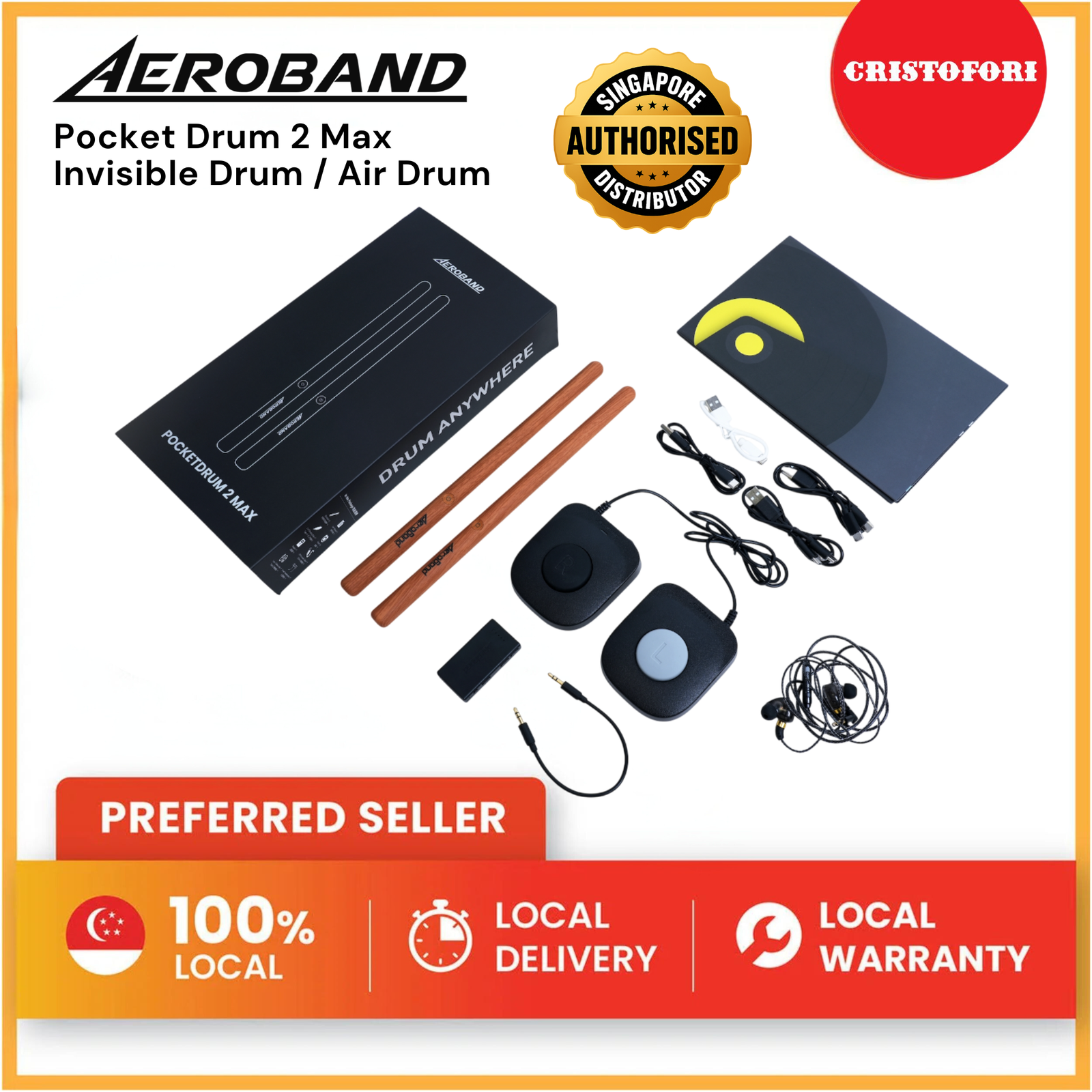 AeroBand Invisible Drum Pocket Drum 2 Max Electric Air Drum
