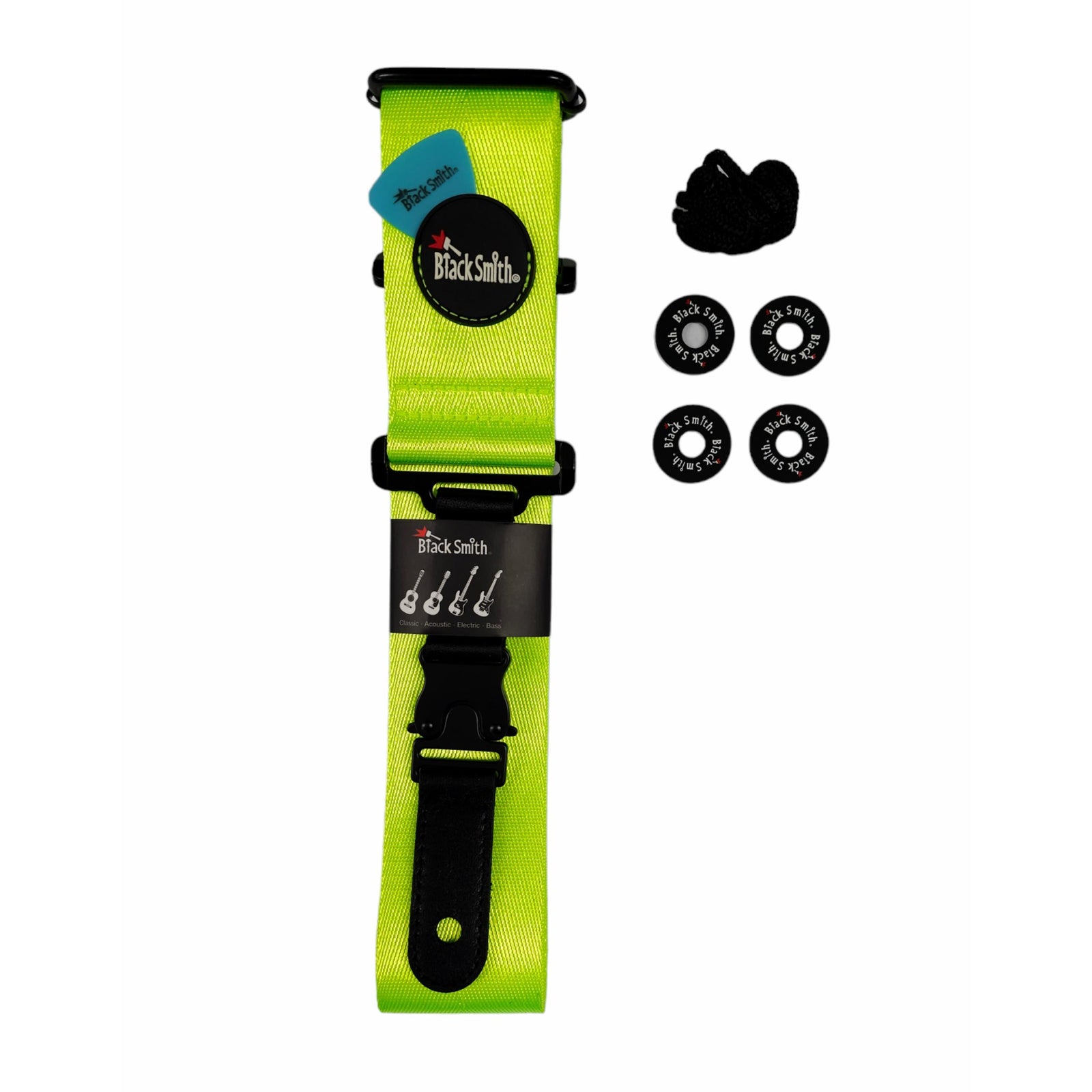 Black Smith NSCBS-005 Clip Buckle Nylon Strap - Green