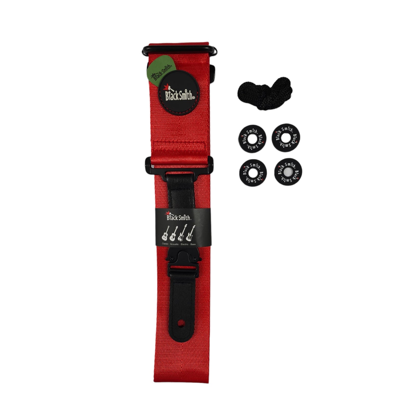 Black Smith NSCBS-002 Clip Buckle Nylon Strap - Red