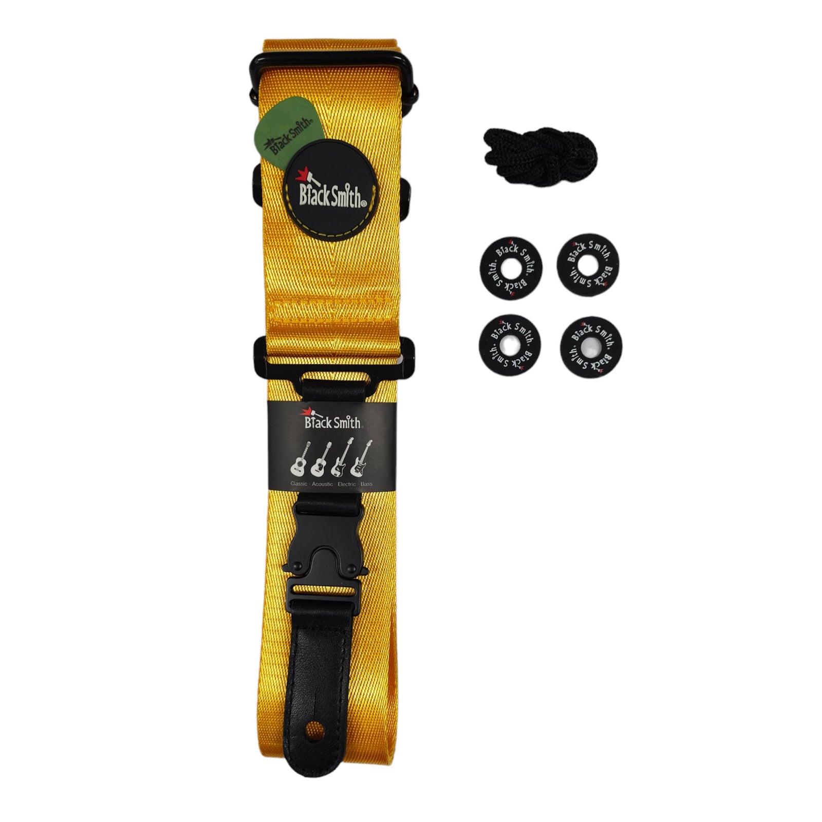 Black Smith NSCBS-004 Clip Buckle Nylon Strap - Yellow