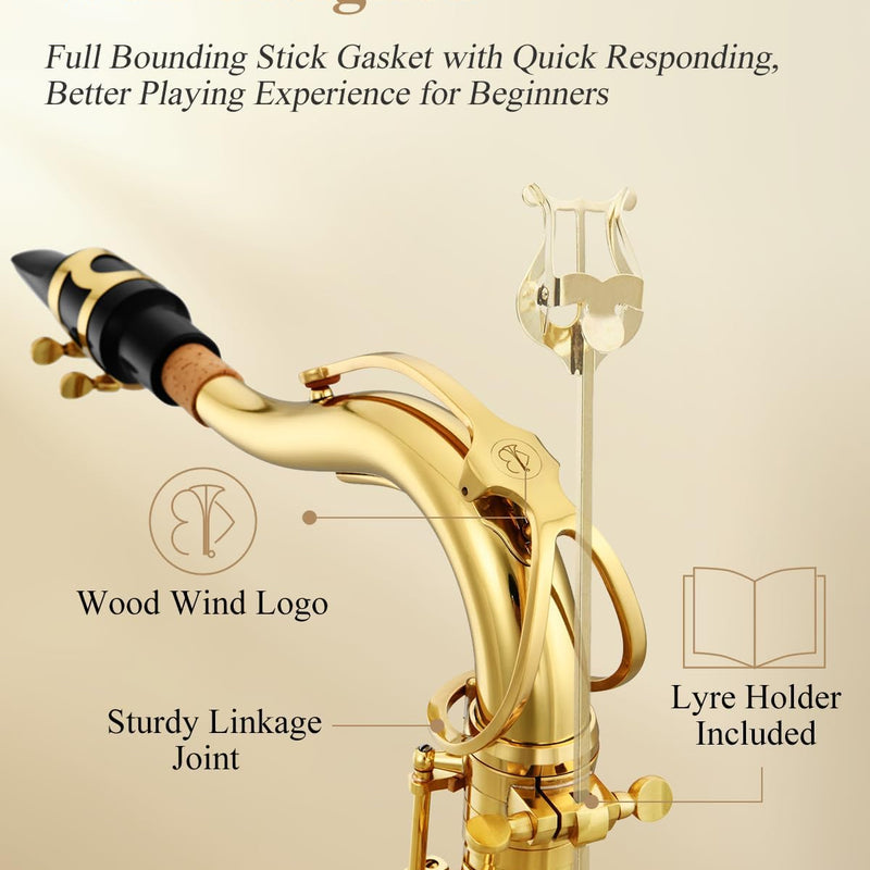 Eastar Bb Tenor Saxophone AS-Ⅱ Gold Lacquer