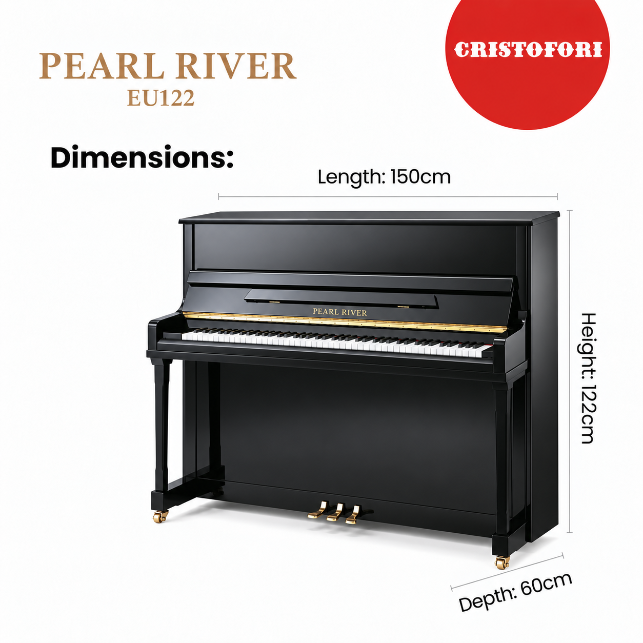Pearl River Upright Piano EU-122 EP