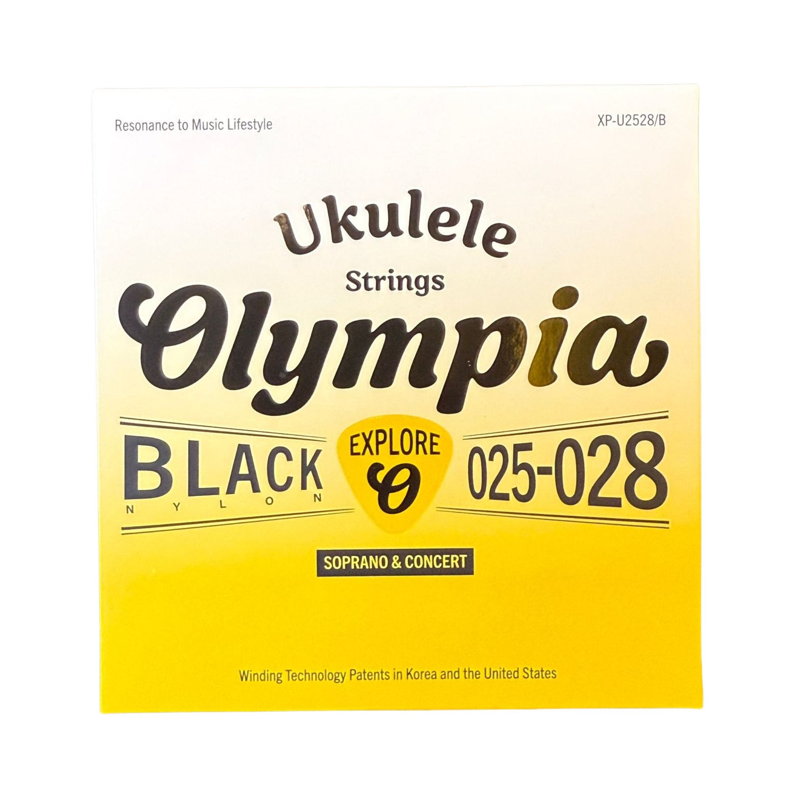 Olympia XP-U2528/B Ukulele String Black Nylon Soprano/Concert (Explore Series)