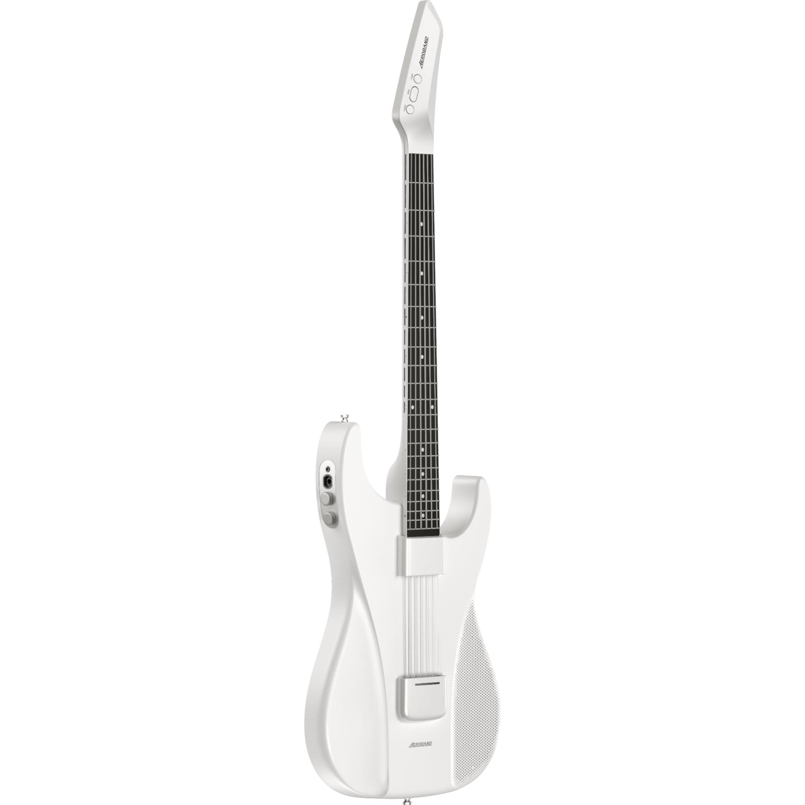 AeroBand Pain-Free Stringless Acoustic-Electric Travel Guitar Full Set (White)