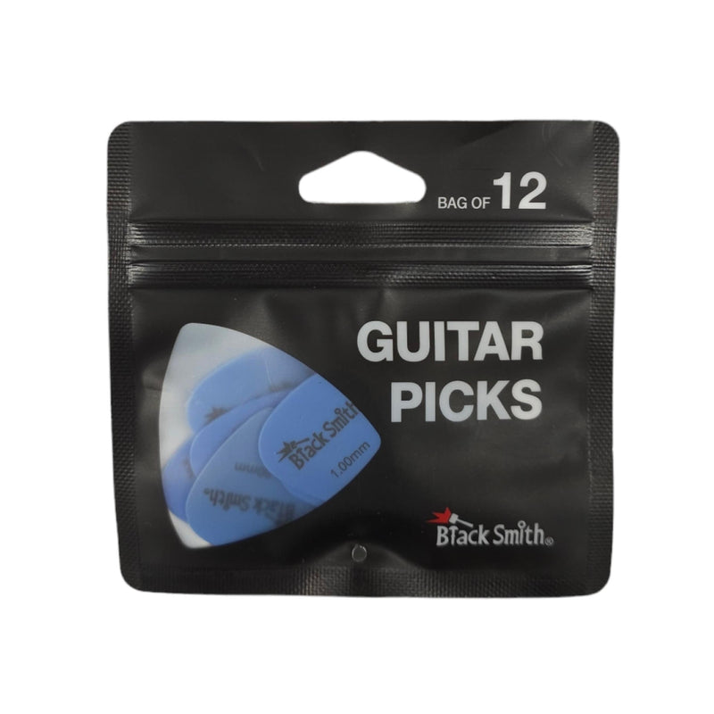 Black Smith Standard Guitar Pick (Bag of 12) - 1.0mm (Blue) - SDP010BE-H