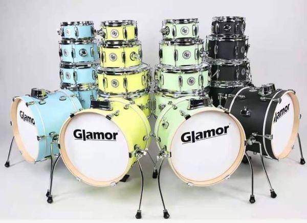 Glamor SMART 5-piece Acoustic Mini Drum Set - Deep Black